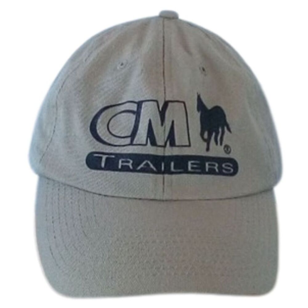 CM Horse Trailers Baseball Hat by Sun Cap Trucker's Cap Beige Equine